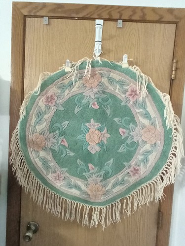 Vintage chinese wool tan round - wool,