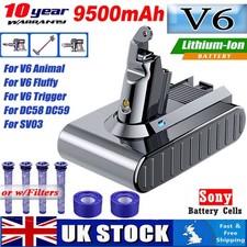 9500mAh V6 For Dyson V6 Battery Animal DC58 DC59 DC61 DC62 SV03 SV05 SV06 SV09