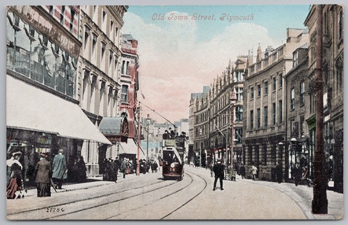 Plymouth devon old town street - old,