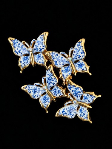Flutter butterflies brooch - of,