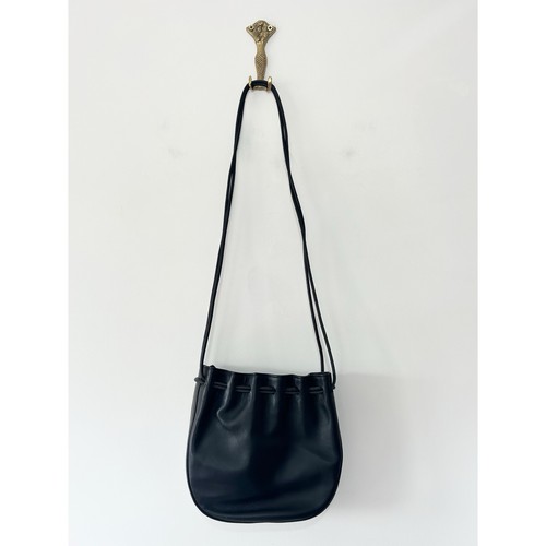 Cos black leather drawstring - cos,
