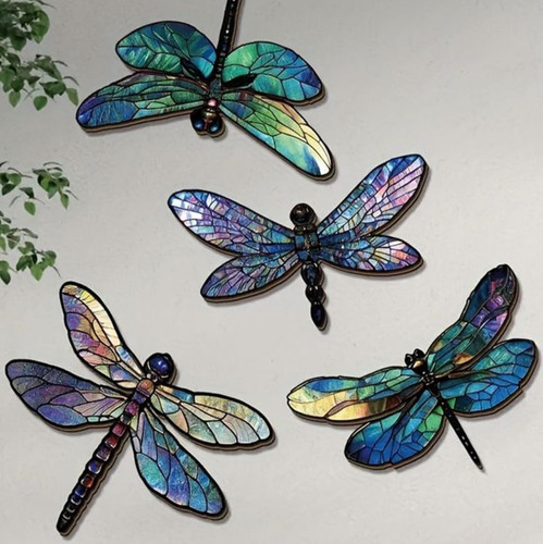 4pcs garden wall dragonfly - 4pcs,