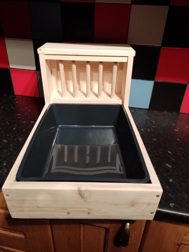 Rabbit litter box with hay - rabbit,