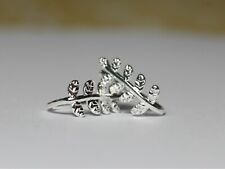 Tibetan silver earrings 925 vine leaves, minimalist style, solid silver, pretty