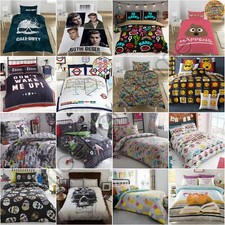 TEENAGER BEDDING SETS - SINGLE / DOUBLE DUVET COVER BOYS MUSIC GRAFFITI