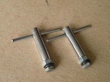 Early Mini Arden Chrome Grille Removal T Buttons Fixings NOS Pair BMC 1960's