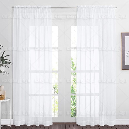 Voile curtains pair - pair, (2
