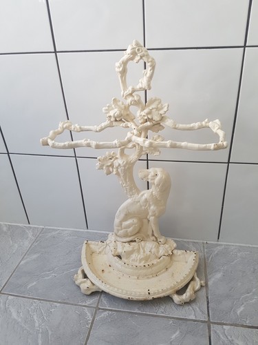 Cast iron umbrella stand with - umbrella,