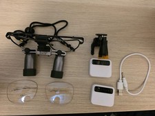 Keeler Surgical/Dental Loupes 3.5x 42cm With Clip On Light And Two Batteries