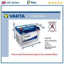 Car Battery E24 Varta 069 630A