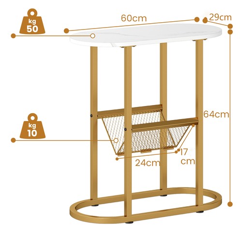 Narrow side table modern - side,