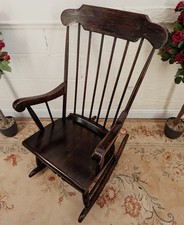 Vintage Oak Stained Stick Back