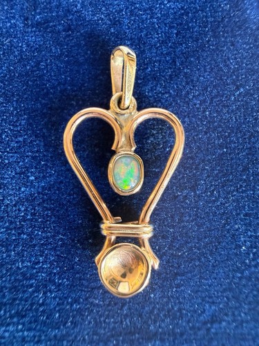Vintage 9ct gold opal - 9ct,