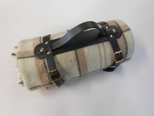 Genuine Leather Picnic/Rug/Yoga Mat Carrier Strap/Handle *Brown* Made in England