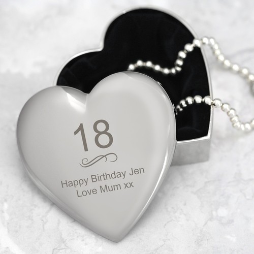 Personalised heart trinket box - personalised,