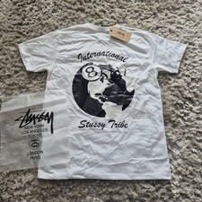 White Stussy Graphic Tshirt