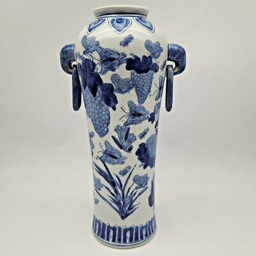 Vintage tall blue white - vintage,
