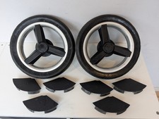 2 X BabyStyle Oyster Max Rear Wheels With Guards Silver And Black
