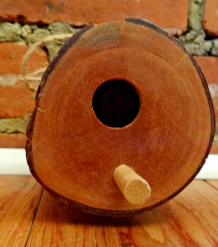 Small natural log - log, birdhouse