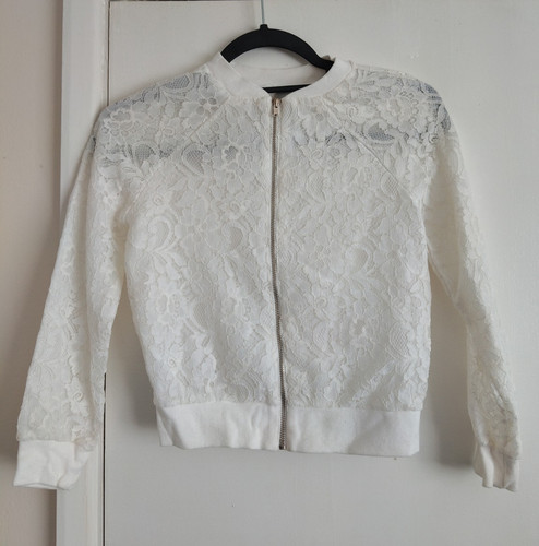 Girls white floral lace - girls,