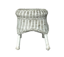 Vintage MCM White Wicker