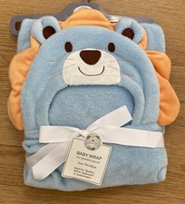 Snuggle Baby Fleece Lion Hooded Baby Wrap BNWT 