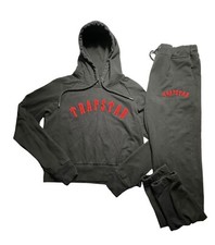 Trapstar Arch Tracksuit Size Large Black Red Hoodie Joggers Athleisure #Y5-10