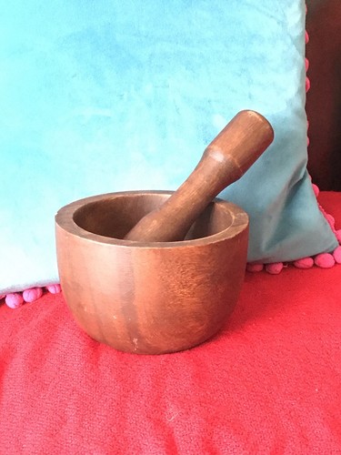 Wooden pestle mortar - wooden,