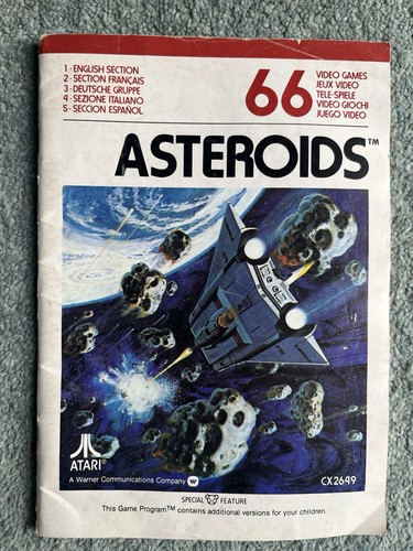 Asteroids atari 2600 manual - asteroids,