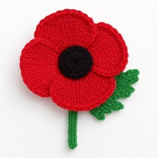 CROCHET AMIGURUMI PATTERN ONLY TO MAKE REMEMBRANCE DAY VET RED POPPY