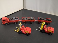M564-MATCHBOX SUPERFAST LOT OF FIVE MODELS INC TRUCK,TRAILERS,FORK LIFTS & TYRES