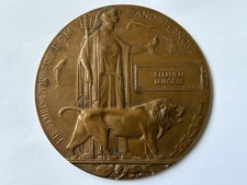 WW1 Death Plaque 3153 L/Cpl Stephen Burgess 2/7th Bn Lancashire Fusiliers.