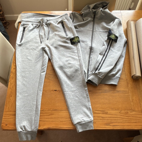 Stone island grey hooded - hooded, full