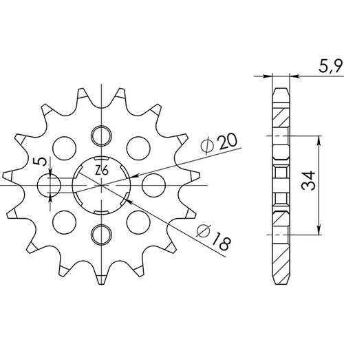 Sprocket p428 z17 - -,