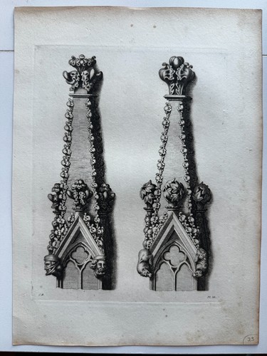 Antique engraving gothic - antique,