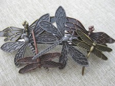 Vintage Style, Multi Dragonfly Hair Clip - WILDLIFE CHARITY SALE