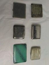 6 Vintage Metal Snuff Tins