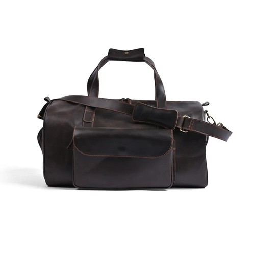 Leather travel bag duffle - bag, gym