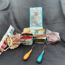 Rug Making Tools For Latch Hooking  and ready cut wool assorted