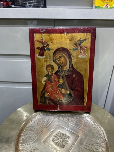Vintage religious art wood - vintage,