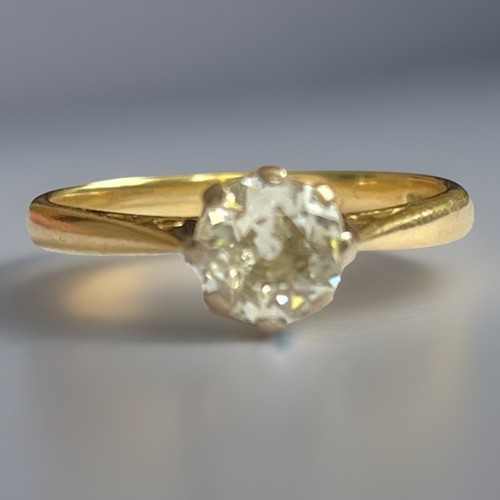 18ct gold solitaire diamond - gold,