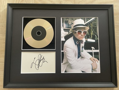 Elton john autograph framed - elton,