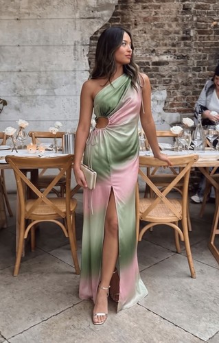 Style cheat one shoulder satin - cheat,