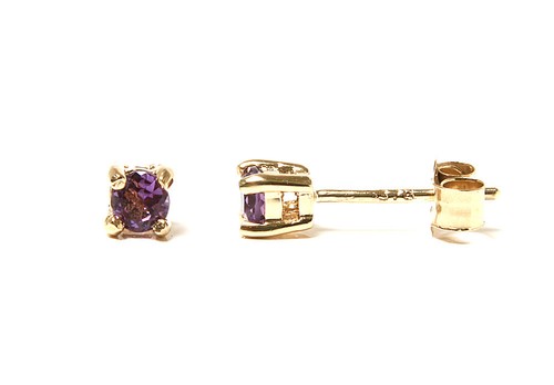 9ct gold amethyst - gold,