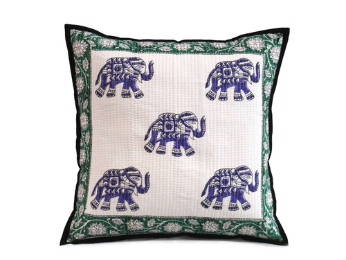 Cotton quilted blue elephant - cotton,