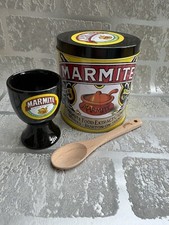 New Collectable Marmite Tin, Egg Cup And Spoon