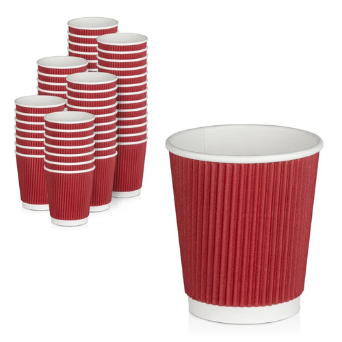 Coffee cups dark - red, double