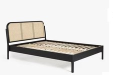 JOHN LEWIS Rattan Bed Frame, King Size, Black, NEW OTHER, £589