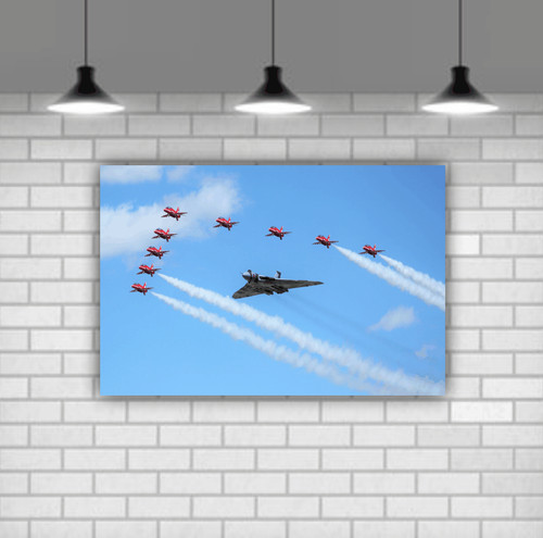 Red arrows vulcan aviation - arrows,