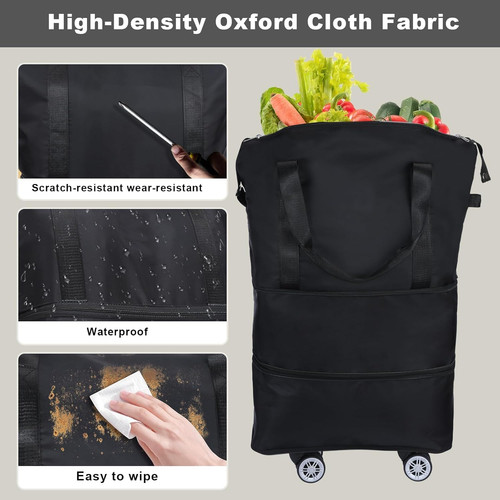 Reusable grocery bag wheels - bag,